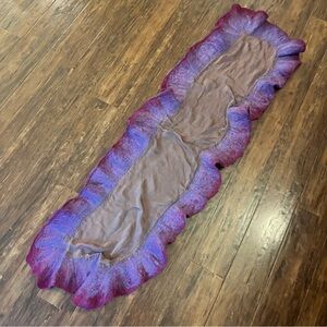 Art to Wear Silk Wool Scarf Ruffle Sheer